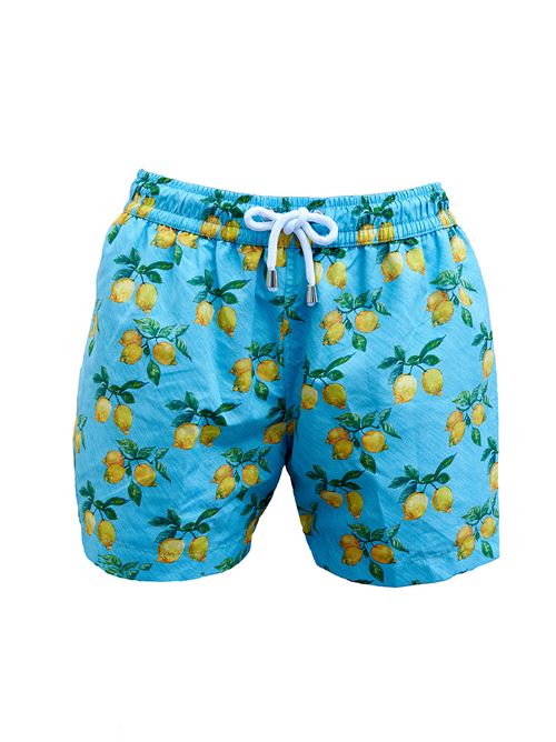 costume sartoriale da uomo con stampa limoni Blue Real Capri | ULIMONAZZURROGIALLO